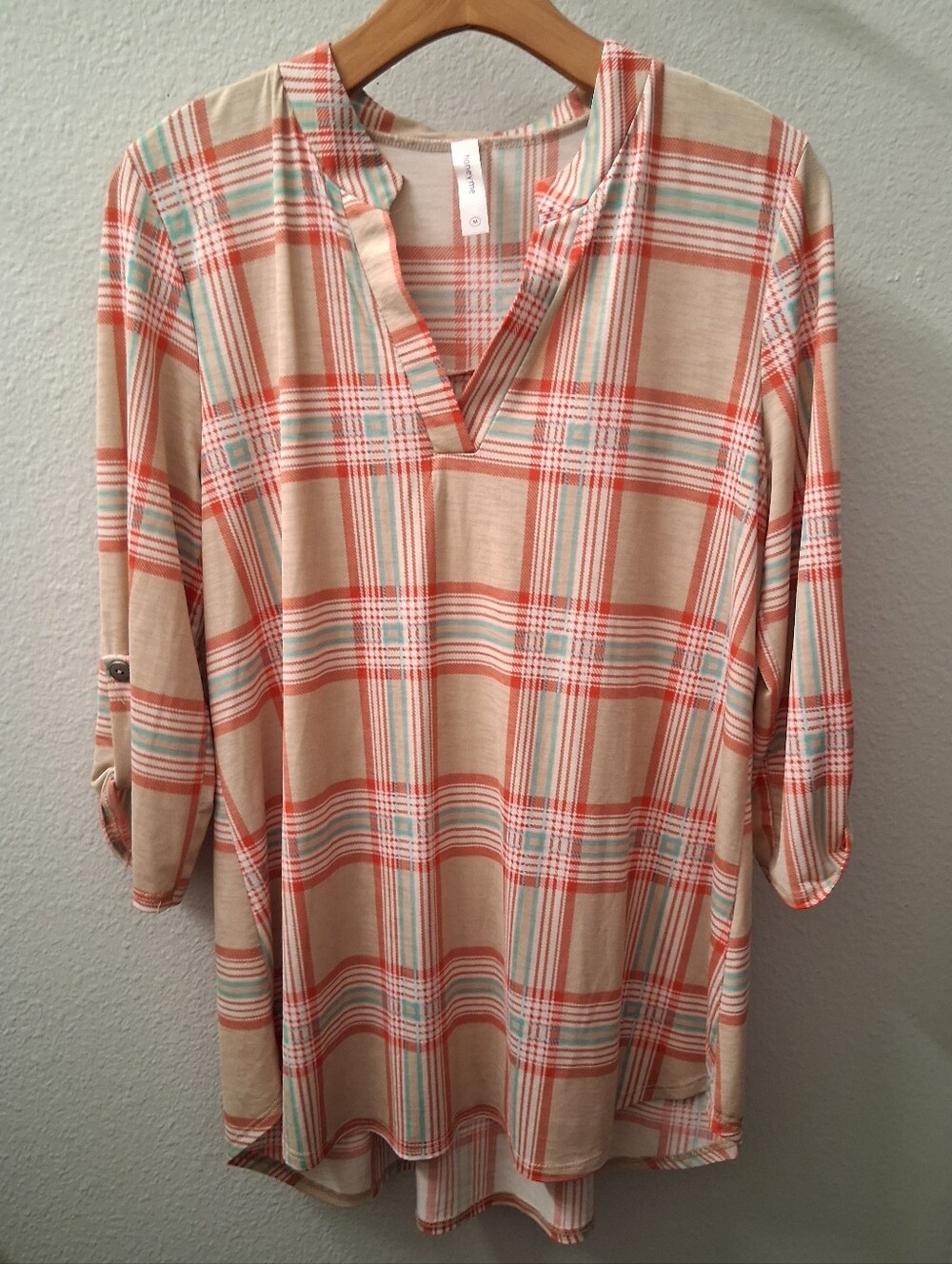 Honeyme Plaid Blouse Medium